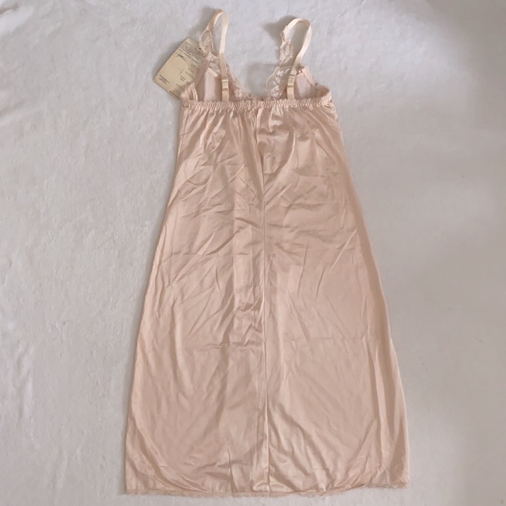 {VTG/NWT} Henson Kickernick | 70s Nylon Lace Underwire Bra Slip Dress 1865 (34C) - Picture 7 of 16